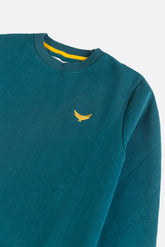 Gold Eagle Fleece Sweatshirt - Turquoise